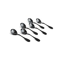 Knork Specialty Spoon, Soup, 6 Piece Set, Matte Black