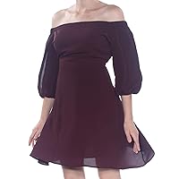 Womens Fit & Flare A-line Dress, Red, 14