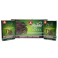 Reshma Beauty 30 Minute Henna Hair Color | Infused with Natural Herbs, For Soft Shiny Hair | Henna Hair Color/Dye, 100% Gray Coverage | Semi Permanent Ayurveda Hair Products (Light Brown, Pack Of 12)