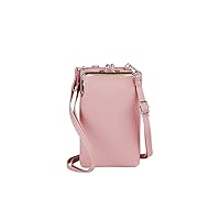 CBUJHXQ Wallet Women Fashion Small Crossbody Bag Women Mini Matte Leather Shoulder Messenger Bag Clutch Women Phone Bag Purse Handbag (Color : Pink)