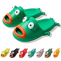 Frog Slippers,Frog Flip Flops, Thickness Bath Slipper, Funny Couple Frog Slides, Bass Sandals, Beach & Shower Shoes