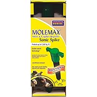 Bonide Molemax Animal Repellent Stake For Gophers and Moles, Battery Operated, Humane Repellent