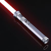 Lightsaber Metal Hilt 12 Colors,Toys for Boys Girls Age 3 4 5 6 7 8 9 10 Year Old,Battery Rechargable FX Dueling Light Saber,Gifts for Boyfriend Girlfriend (Silver)