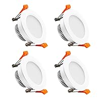 YGS-Tech 2 Inch LED Recessed Lighting Dimmable Downlight, 3W(35W Halogen Equivalent), 4000K Natural White, CRI80, LED Ceiling Light with LED Driver (4 Pack)