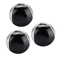 3PCS Juggling Balls Silver Black,Indoor Leisure Portable Juggling Ball Performance Props Juggling Ball,PU Leather Juggling Bean Bags How to Juggle Kit Silver Black for Performance Props