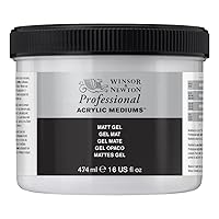 Winsor & Newton Professional Acrylic Medium, Matt Gel, 474ml (16-oz)