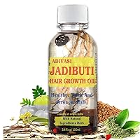 BlueQueen Herbal Pure Adivasi Hair Growth And Hair Fall Control Oil With Jadibuti, Bhringraj & 17 Rare Herbs - 100 Milliliter, 3.38 Oz