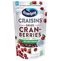 Craisins Dried Cranberries, Reduced Sugar, 5 Ounce (Pack of 12)