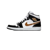 Nike Men's Air Jordan 1 MID SE Black/White/Gold 852542-007 Size: