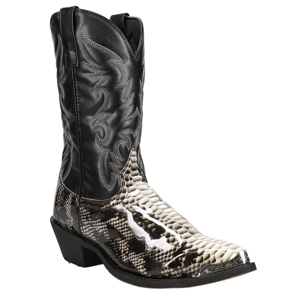 Laredo Mens Monty Snake Pointed Toe Dress Boots Mid Calf - Brown
