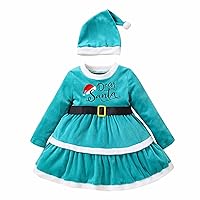 Baby Girls Christmas Dress Toddler Girl Short/Long Sleeve Snowflake/Reindeer/Santa Dress Costume Children Wedding Bridesmaid