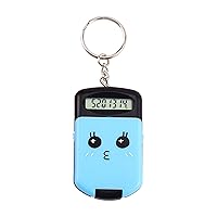 Mini Calculator,Cute Cartoon with Keychain 8 Digits Display Portable Pocket Size Calculator for Children Students School Supplies