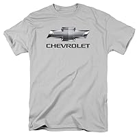 Chevrolet Automobiles Chevy Classic Bowtie Logo On Silver Adult T-Shirt Tee