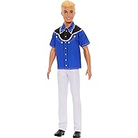 Barbie Fashionistas Ken Doll #226 Wearing a Removable Western Shirt, Pants & Boots, Blonde Fashion Doll, 65th Anniversary Collectible
