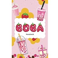 Boba Notebook: Bubble Tea Notebook, Milk Tea Journal, Gifts for Boba Tea lover, college ruled lined pages
