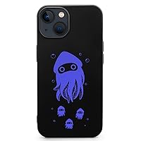 Happy Squid Family Funny TPU Phone Case Compatible with iPhone 13 Slim Protective Shell Trendy Cover