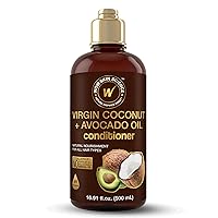 WOW Hair Conditioner - Coconut & Avocado Oil - Restore Dry, Damaged Hair - Increase Gloss - Reduce Split Ends, Frizz - Sulfate, Silicones, Paraben Free - All Hair Types, Adults & Children - 500 mL