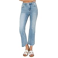 SALT TREE Risen Jeans - High Rise Ankle Wide Straight Jeans - RDP5572