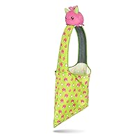 TeeTurtle Plushiverse - Plushie Tote Bag - Sweet & Sour - Cute Kawaii Pink and Green Dragonfruit Dragon - Novelty Foldable Shoulder Bag