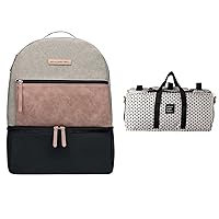 Petunia Pickle Bottom - Axis Backpack (Dusty Rose/Sand) + Caddy (Positive) Bundle