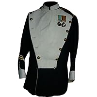 New Revolutionary 17th Lancer Officer's Black With White Wool Custom Made Tunic, XS-4XL