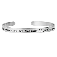 Love Is.. Finding Someone You Can't Live Without Adjustable Cuff Bracelet Wristband Bangle