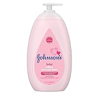 Johnson's Moisturizing Mild Pink Baby Lotion with Coconut Oil for Delicate Baby Skin, Paraben-, Phthalate- & Dye-Free, Hypoallergenic & Dermatologist-Tested, Baby Skin Care, 27.1 Fl. Oz