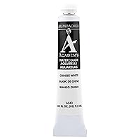 Grumbacher Academy Watercolor Paint, 7.5ml/0.25 Ounce, Chinese White (A043)