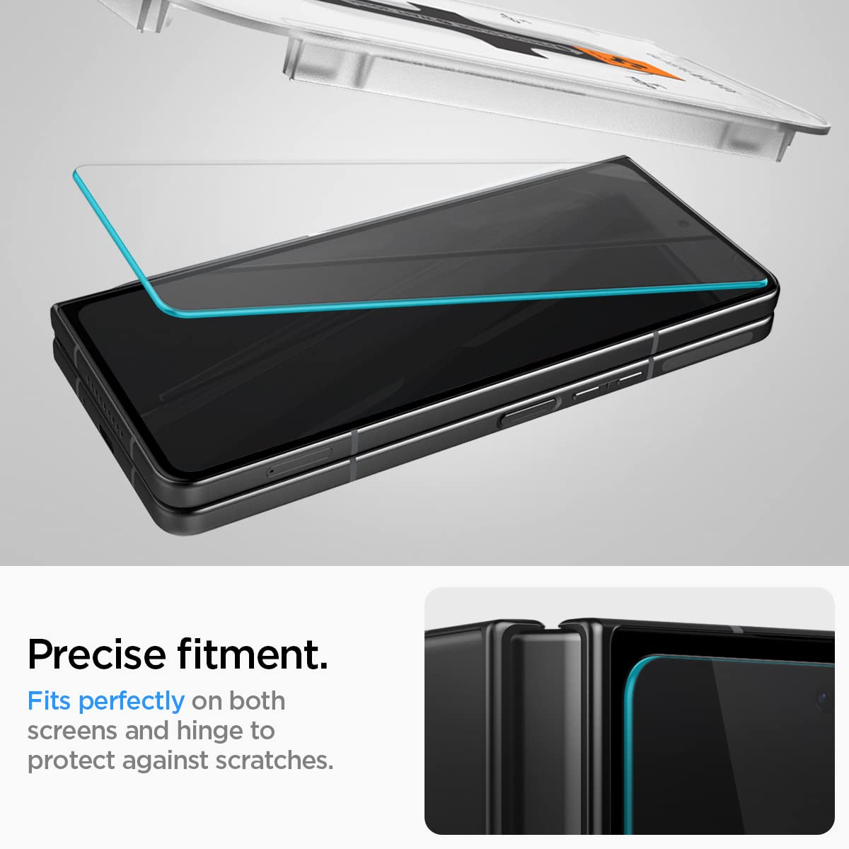 Spigen Tempered Glass Screen Protector [GlasTR EZ FIT] designed for Galaxy Z Fold 4 [2 Pack]