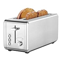 WHALL® Stainless Steel Toaster, Extra-Wide Slot of 1.5 in Wide Slot, 7 Bread Shade Settings, Bagel/Defrost/Cancel Function, High Lift Lever, Removable Crumb Tray, for Various Bread Types