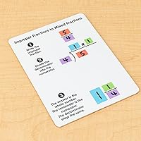 Really Good Stuff Improper and Mixed Fractions Dry Erase Boards - 6 Boards