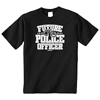 Threadrock Big Boys' Future Police Officer Youth T-Shirt