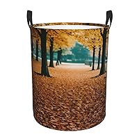 Hello Autumn Round waterproof laundry basket,foldable storage basket,laundry Hampers with handle,suitable toy storage