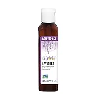 Aura Cacia Ready-to-Use Lavender Essential Oil in Fractionated Coconut Oil | GC/MS Tested for Purity | 4 fl. oz.