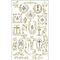 ABC Machine Embroidery Designs Set - Christian Symbols - 29 Designs, 5