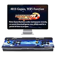 3D Pandora Box Arcade Console Machine, 4018 Games Installed, WiFi Version, Search Save Hide Pause Add Games, 1280x720 Full Video HD, Favorite List, HDMI VGA USB Output, for TV PC Projector