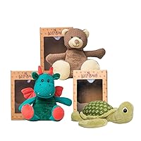 Teddy Bear, Dragon & Sea Turtle Stuffed Animals, Warmie for Kids, 12 Inch, Microwavable, Heatable Clay Beads, Squishmallow Plush Pal, Dried Lavender Aromatherapy, Kids Gifts Box Ready