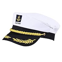 Captain Hat Nautical Hat Adjustable Captains Hat Yacht Captain Costume Navy Marine Admiral Hat