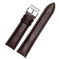 for Fossil BQ2363/2453 ME3099 3052 3054 FS5380/5453 FS4735 FS4812 Cowhide Strap Vintage Genuine Leather Watchband 20 22mm (Color : 10mm Gold Clasp, Size : 20mm)
