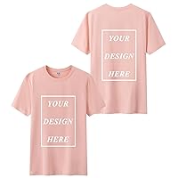 Mens Custom T Shirts Design Your Own Add Text Logo Image Front Back Printed Customized Tees