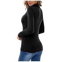 Women's Sexy Crewneck Crop Tops Long Sleeve Slim Fitted Knit T Shirts Fashion 2024 Comfy Casual Basic Top Tunic