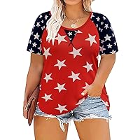 RITERA Plus Size Tops for Women Raglan Color Block Tunic Oversized Summer Tshirts