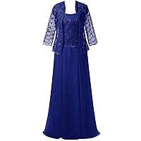 Mother Of The Bride Dress Evening Gown With Jacket Lace Long Plus Size