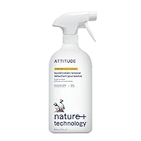 ATTITUDE Laundry Stain Remover, Plant and Mineral-Based Ingredients, Vegan and Cruelty-free Household Products, Citrus Zest, 27.1 Fl Oz