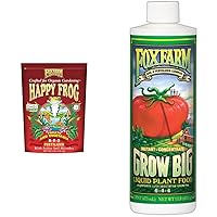 FoxFarm Tomato and Vegetable Soil Dry Fertilizer Mix with Grow Big Liquid Concentrate Fertilizer
