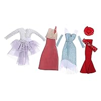 4 Sets Doll Clothes Girls Dresses Dreses Girls Clothes Doll Dress up Accessories Doll Dress up Supplies Doll Clothing Birthday Gift for Girls Doll Outfit Fashion Cosmetics Plastic