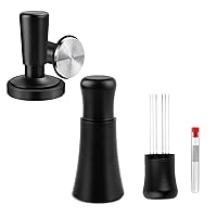 WDT Tool and 58mm Espresso hand tamper with Calibrated Spring-loaded 25/30lbs Ripple Base