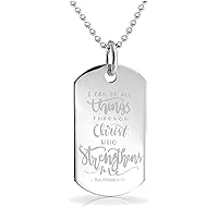 #2 I Can Do All Things Through Christ Who Strengthens Me. Philippians 4:13 Religious Custom Engraved pendant Keychain Charm