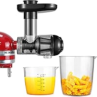 Masticating Juicer Accessories, Gdrtwwh Juicer Machines Attachments Compatible with All KitchenAid Stand Mixers and Cuisinart SM-50BC/SM-50R/SM-50TQ/SM-50BL/SM-50BK Stand Mixers,Black