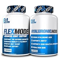 Advanced Joint Support Supplement Bundle - Complete Joint Support Stack with Hyaluronic Acid and FlexMode with Joint Vitamins Glucosamine Chondroitin MSM and BioPerine for Enhanced Absorption